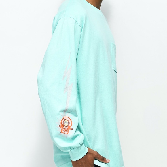 HUF x South Park Collection LIMITED EDITION DEAD KENNY MINT LONG SLEEVE T - Picture 3 of 9